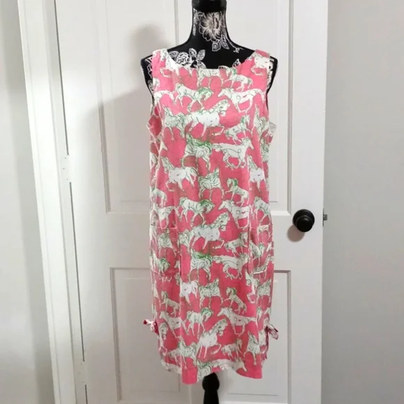 🦄RARE Lilly Pulitzer🦄 - "Hot To Trot" Shift Dress - Picture 1 of 16